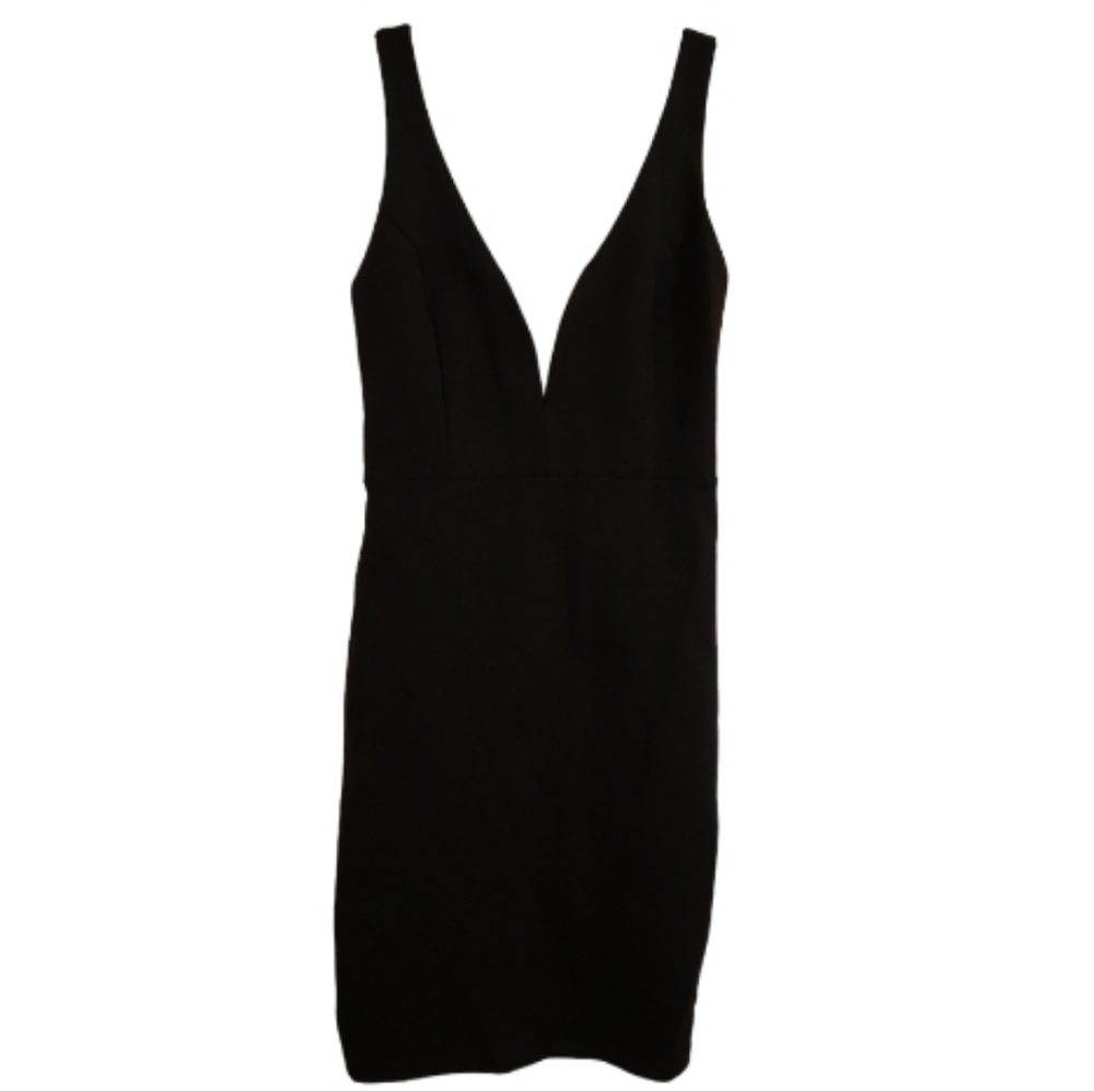 LULU'S PLUNGING WIRE NECKLINE BODYCON DRESS SZ MEDIUM